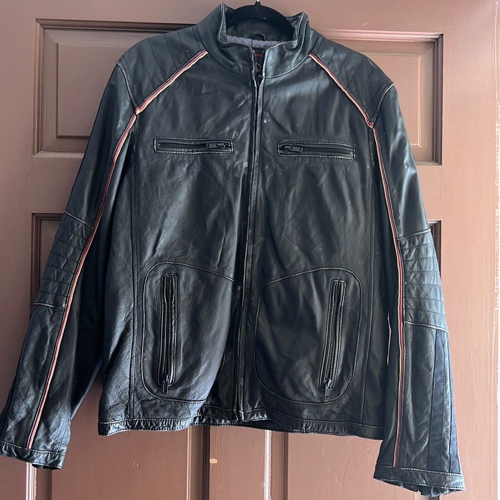 Genuine Leather Biker Jacket S